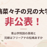 松嶋菜々子の兄の大学は非公表！青山学院説の真相と兄嫁はフリーアナの松嶋あすか